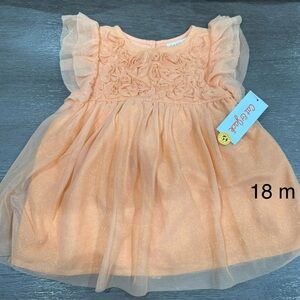 Cat & Jack Peach Tulle Baby Dress
